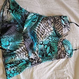 Women's skirted halter swimsuit sz 14